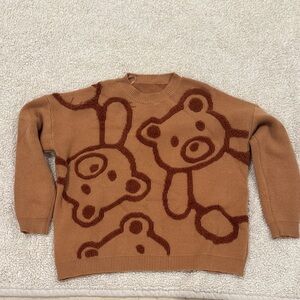 Brown Bear Pattern Sweatshirt